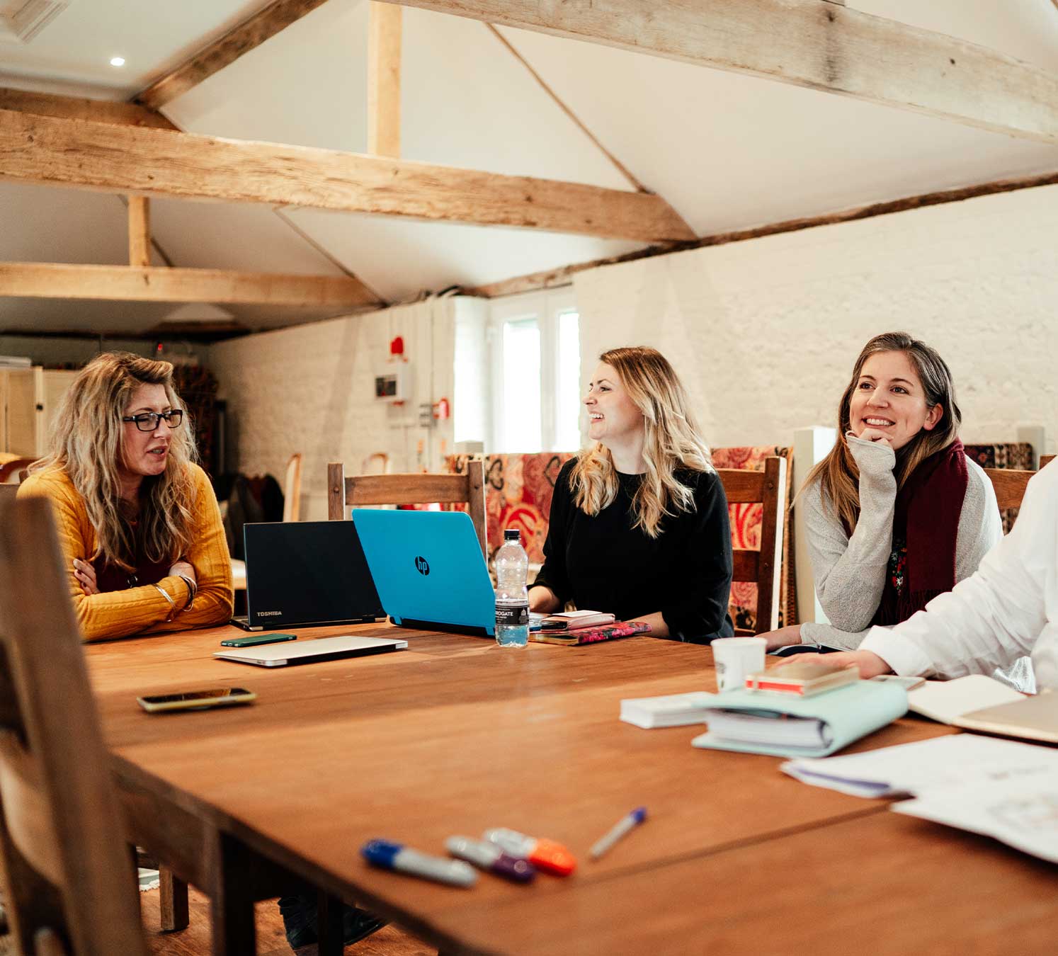 People Working in Abbotstone Barn